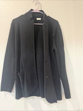 J.Crew Black Knit Sweater Blazer Jacket